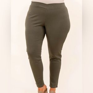 Chic Soul Fits Like A Glove Leggings Olive 3X